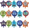 18Pcs Happy Father's Day Balloons Happy Father's Day Foil Balloons 18 inch Father's Day Dad Birthday Best Dad Ever Party Decoration Supplies